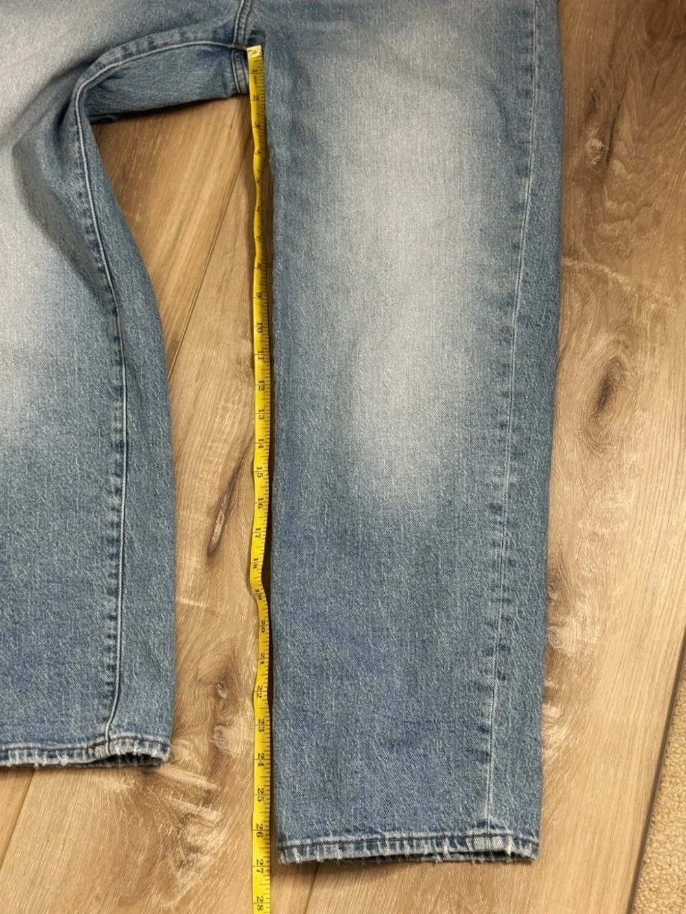 Madewell Jeans Mid Rise Perfect Vintage Distressed Straight Medium/ Light Wash